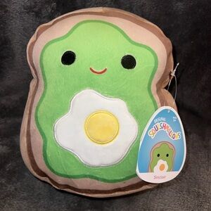 SINCLAIR Squishmallow 8”  Stuffed Toy Food Squad-AVOCADO TOAST NWT Green